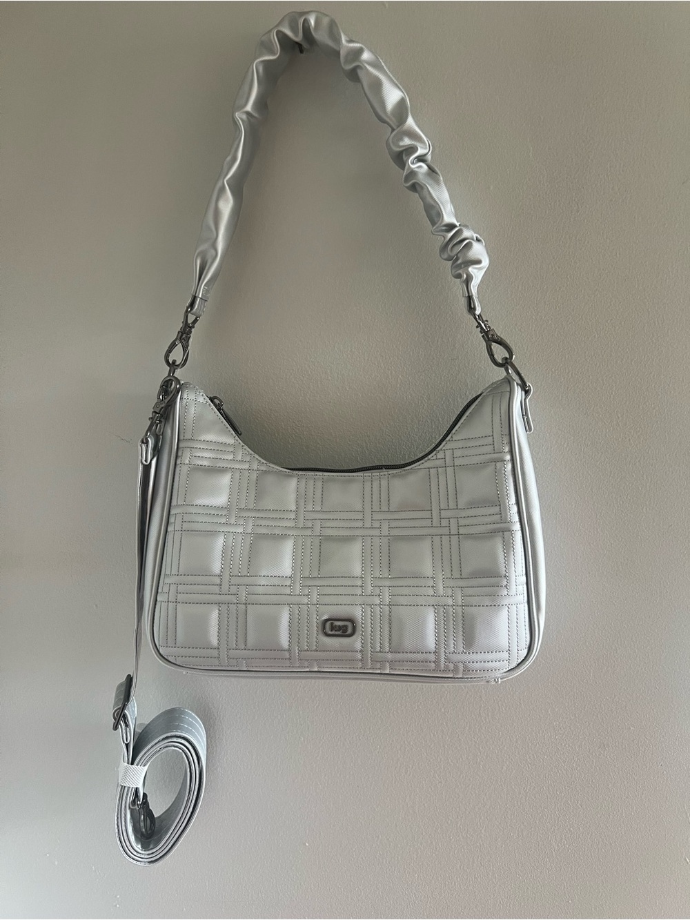 Lug Groove Metallic Silver bag. NWT